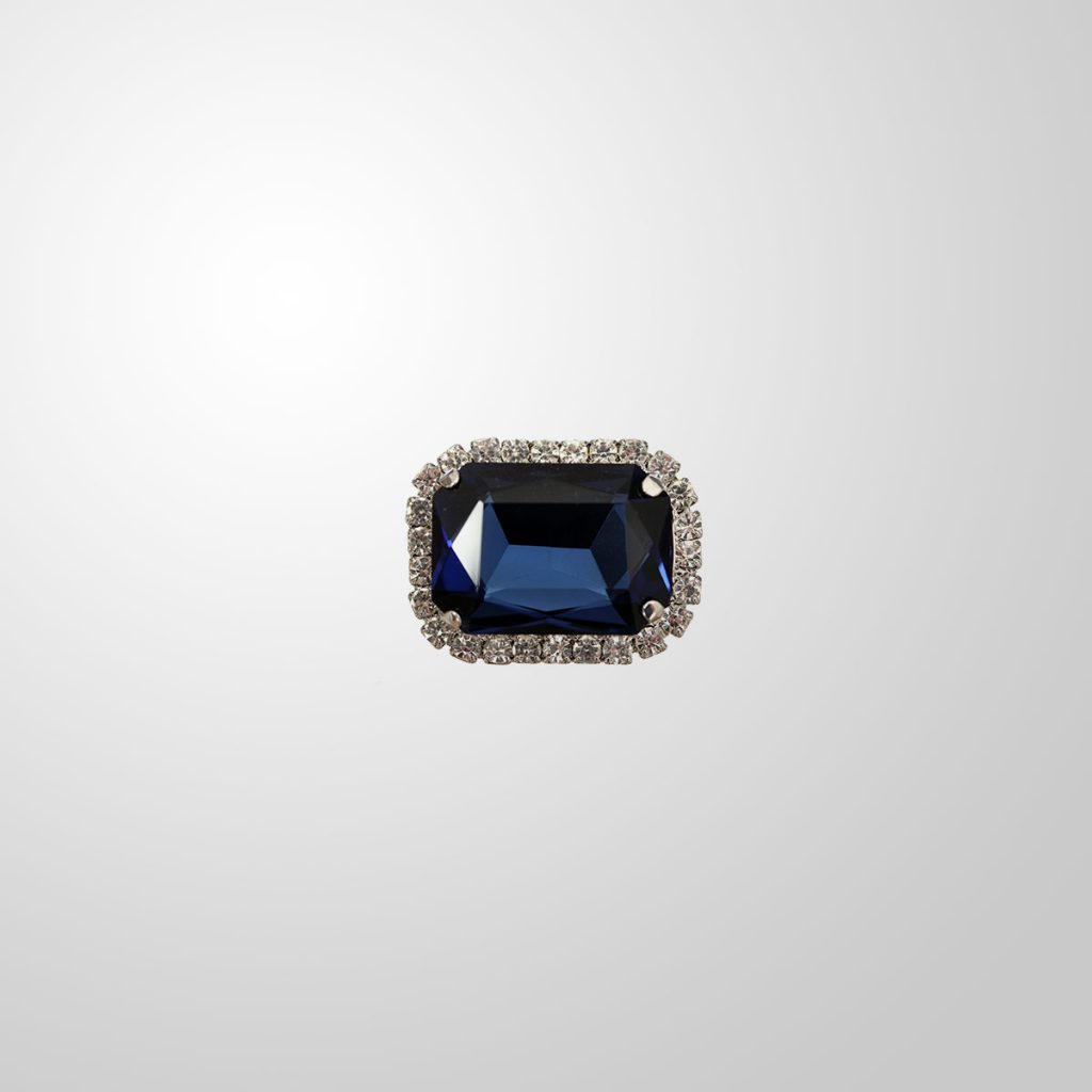 Silver Plated Royal Sapphire Ring, Sapphire Simulant Stone