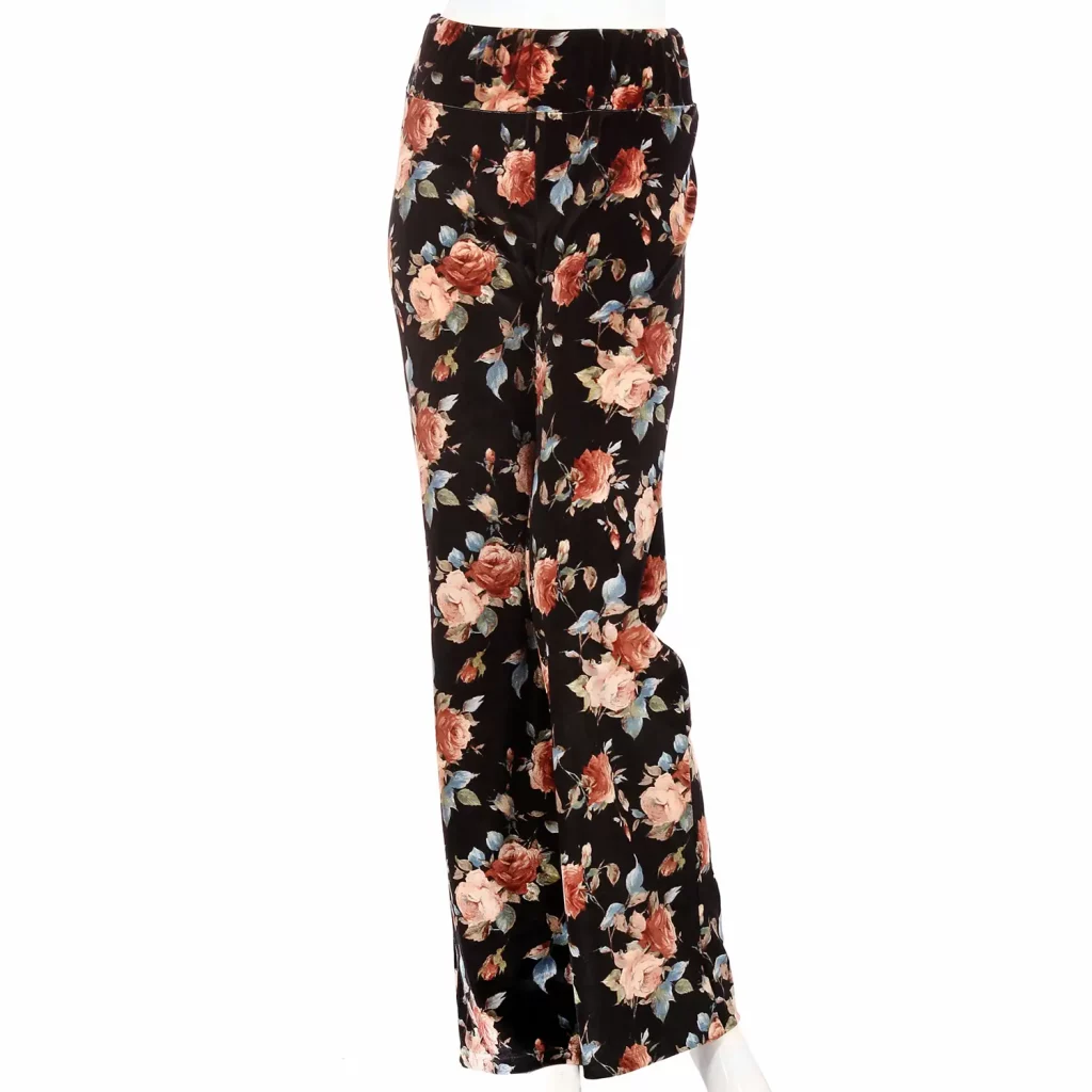 Floral Stretch knit boot cut trouser