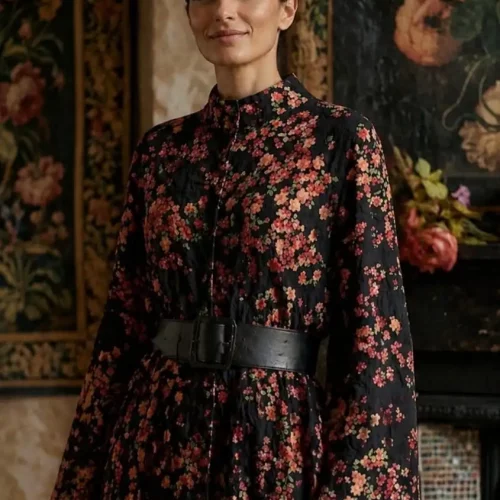 Vibrant floral print signature blouse