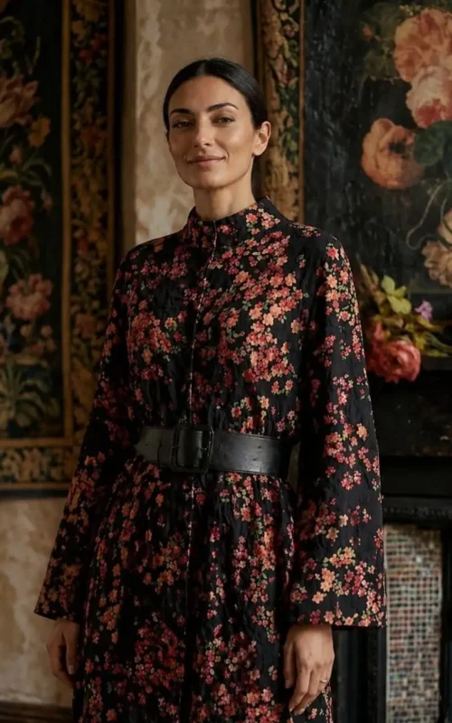 Vibrant floral print signature blouse
