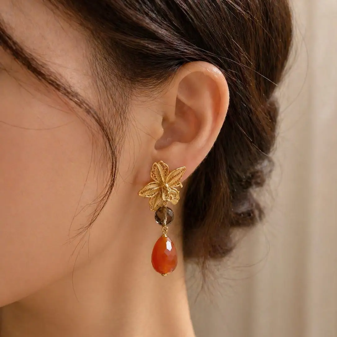 Fiore Ambra Earrings - Image 3