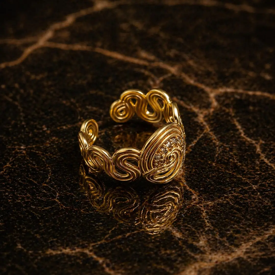 Gold Spiral Ring - Image 2