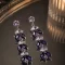 Romantic Violet Crystal Dangle Earrings