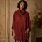 Rose Lightweight Knit with Cowl Neck and Pockets